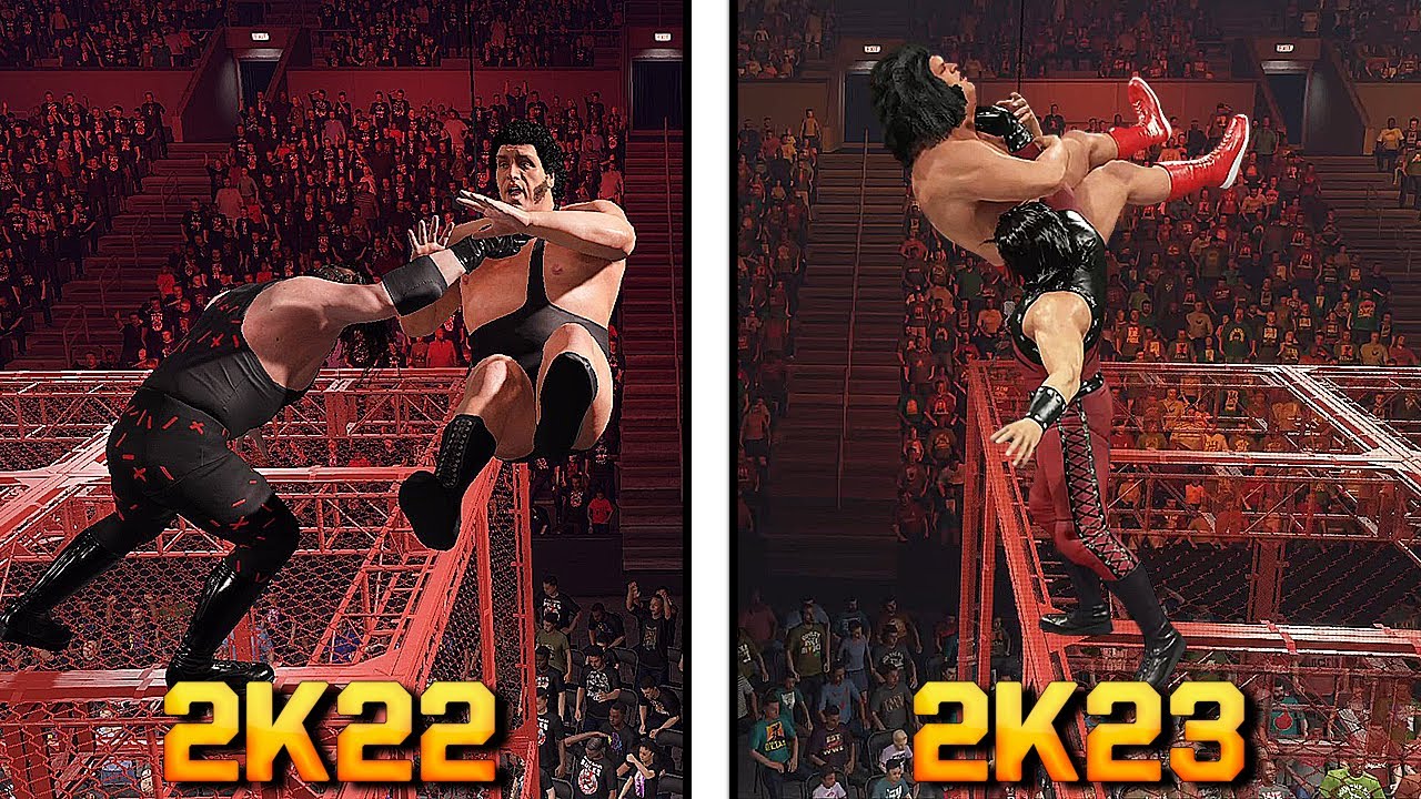 Лучшие экстремальные ФИНИШЕРЫ в WWE 2K22 против WWE 2K23!