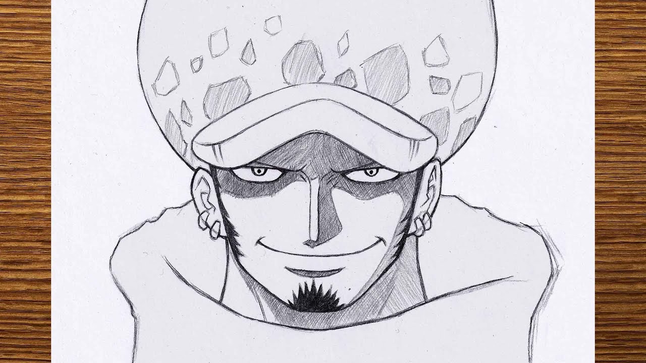 How to draw Law from One Piece | Trafalgar Law drawing step by step | Tutorial