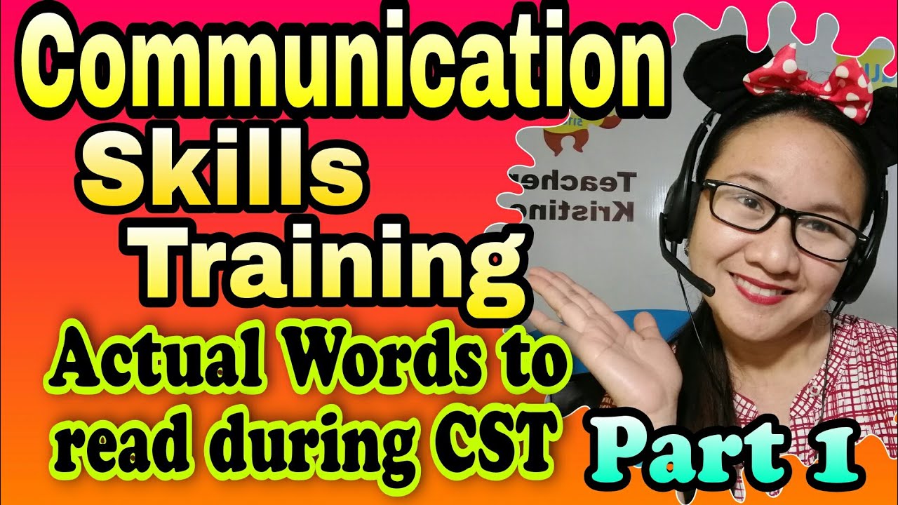 51TALK Communication Skills Training - Actual Words to Read during CST