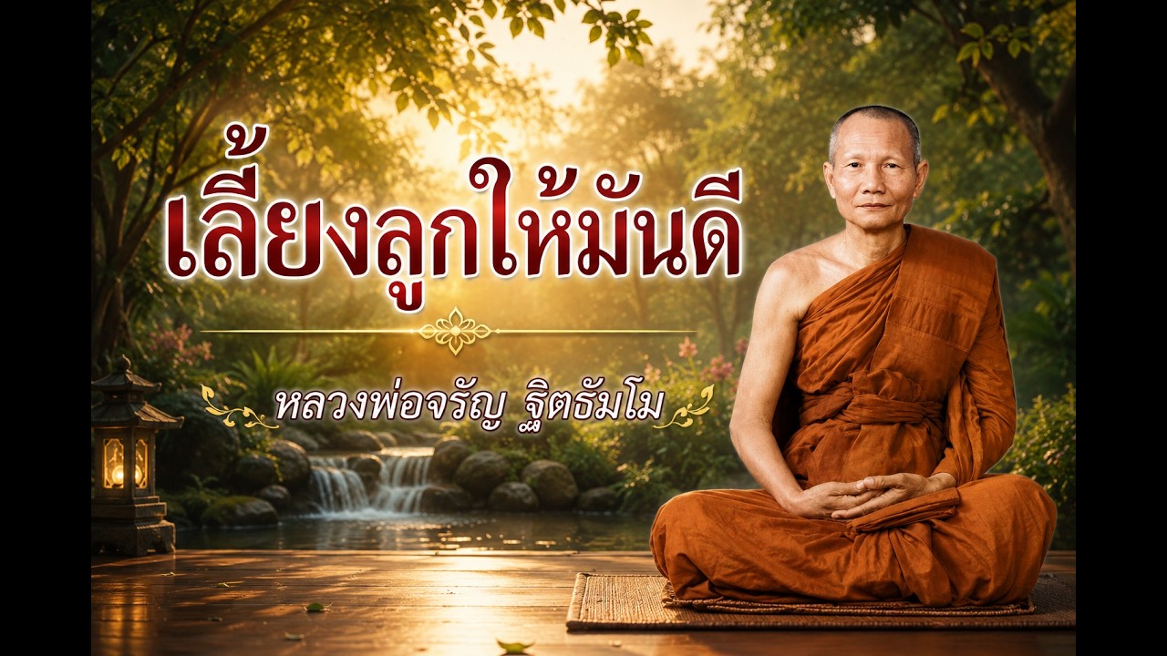 เลี้ยงลูกให้มันดี เสียงเทศน์ หลวงพ่อจรัญ ฐิตธัมโม (ไม่มีโฆษณาแทรก)