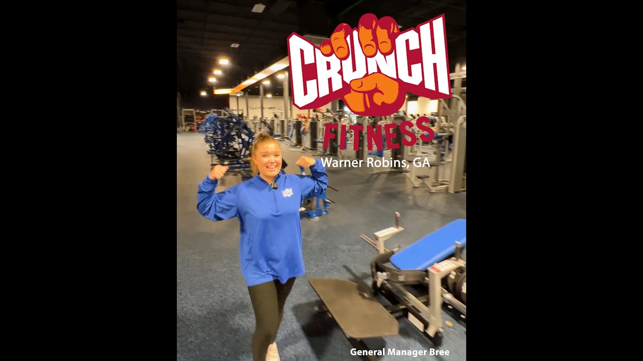 Take a FPV Drone tour of Crunch Fitness of Warner Robins, GA with General Manager Bree