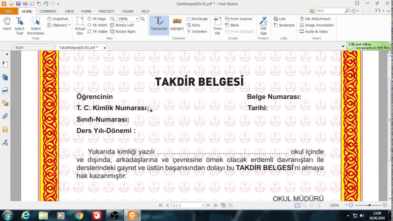 Sahte Takdir&Teşekkür Belgesi Yapma [SESLİ ANLATIM]