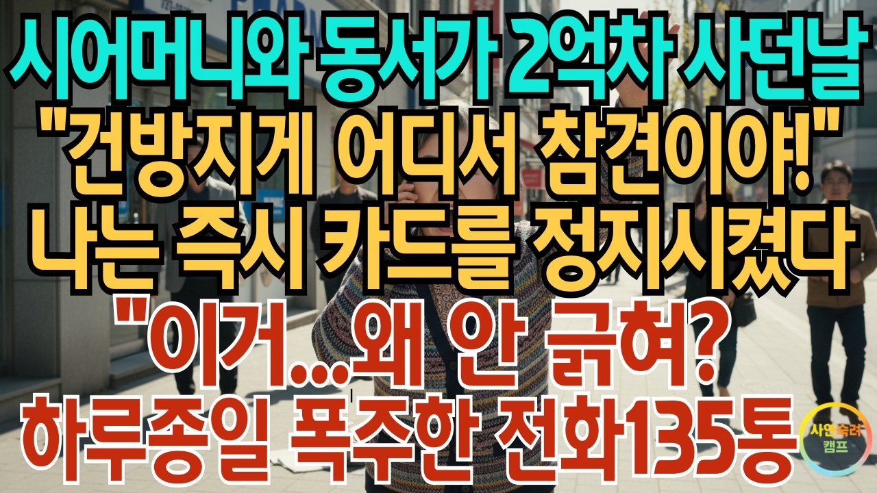 시어머니와 동서가 2억 차 사던 날 