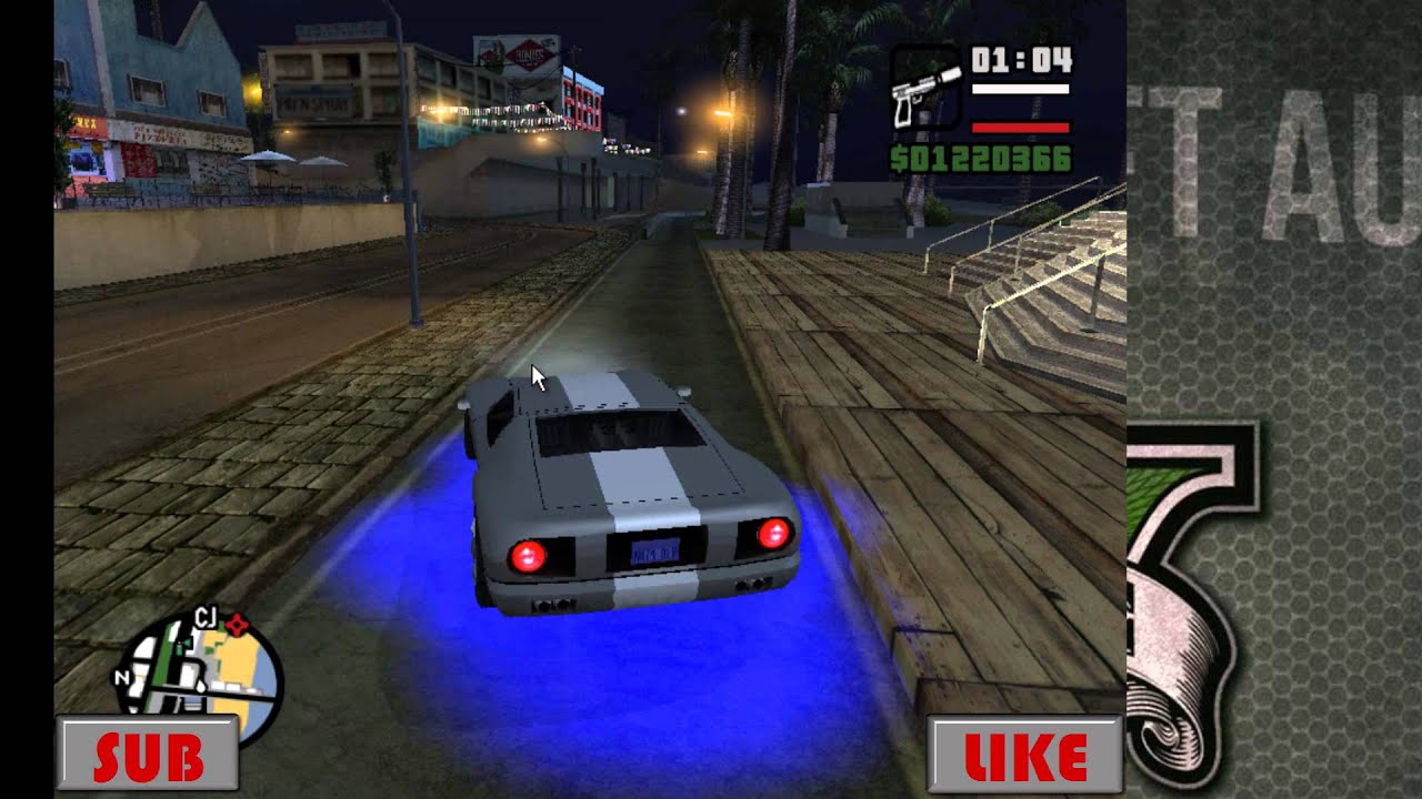 menu selector de autos en gta-sa pc