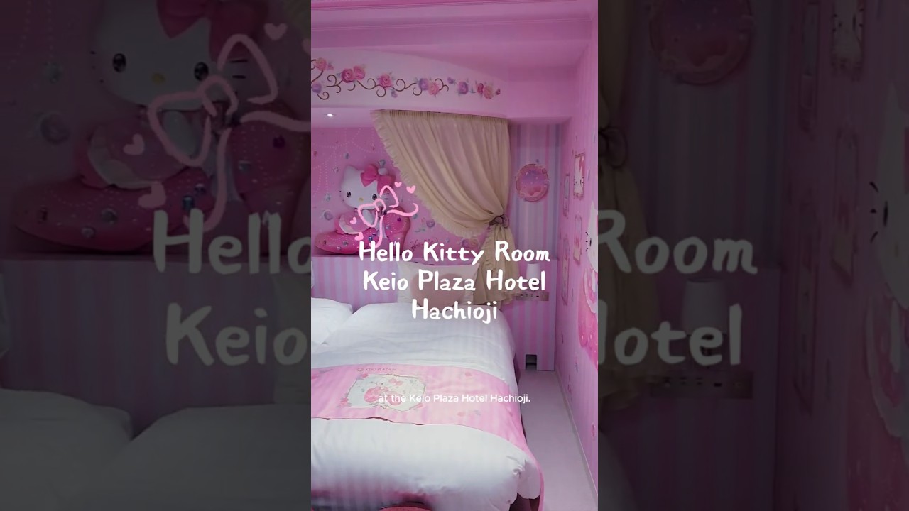 Hello Kitty Room Tour Keio Plaza Hotel  #kawaii #sanrio #hellokitty #keioplaza