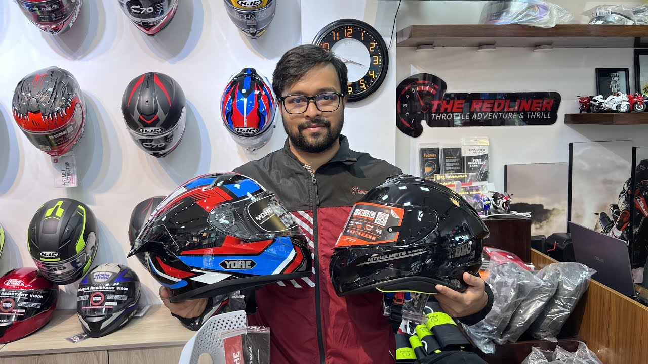 New Helmets আসলো The Redliner এ । Mt Helmets, Dcs Carbon, Hjc, Axor, Studs, Ls2, Zeus | Nahin Mamun