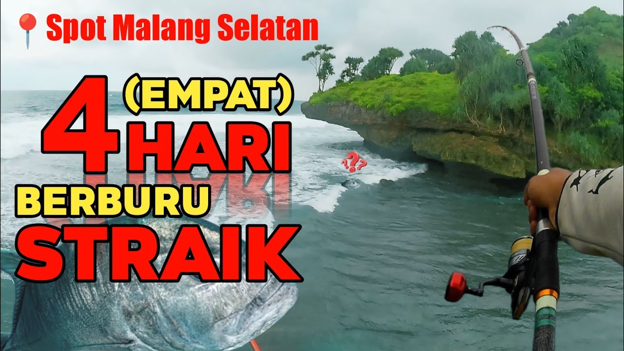 BERBURU STRAIK DI SPOT MANCING MALANG SELATAN SELAMA 4 HARI ‼️ROCK FISHING MALANG SELATAN 