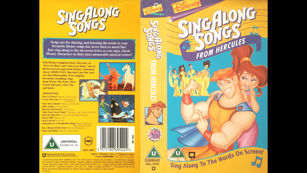 Sing Along Songs from Hercules [UK VHS] (1997)