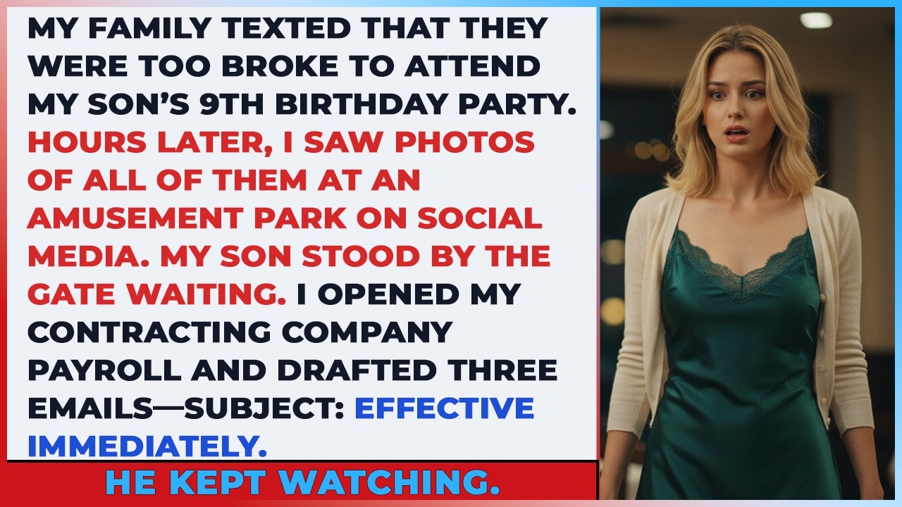 When My Family Skipped My Son’s 9th Birthday, I Opened Payroll—Three Emails Effective Immediately