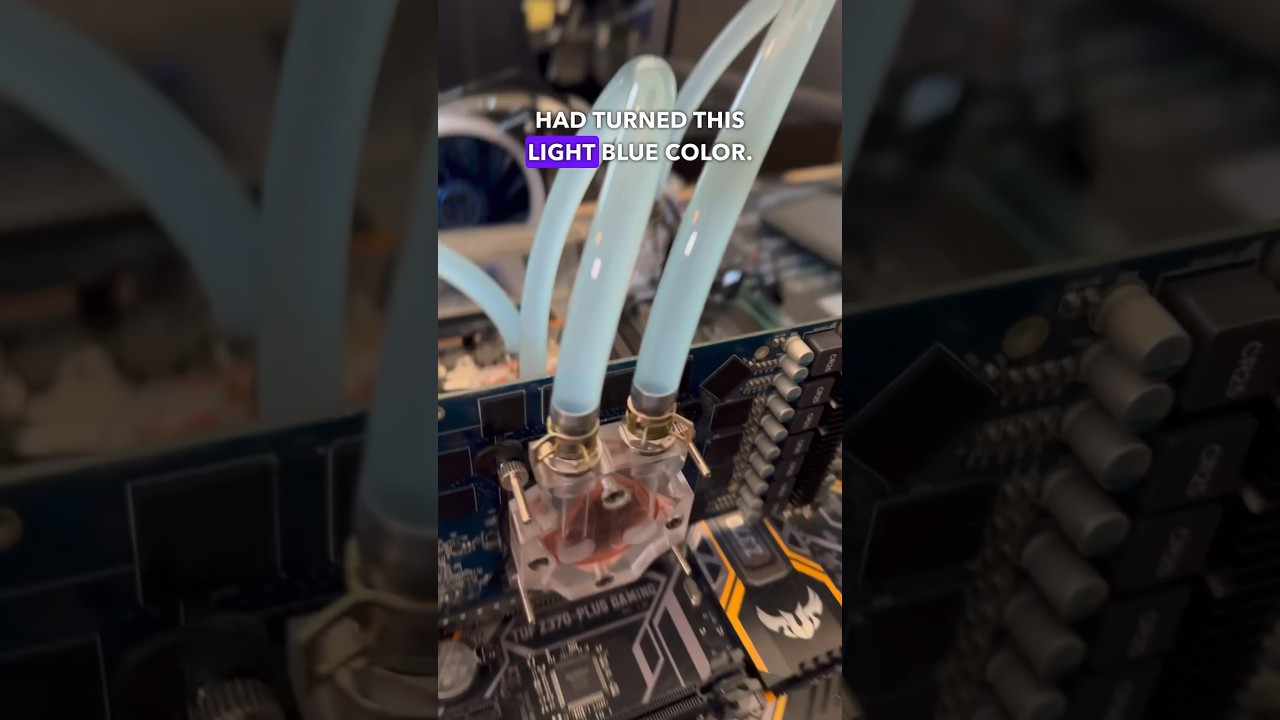 IT TURNED BLUE! $100 Custom Water Cooling Kit! #shorts #pc #pcbuild #gamingpc