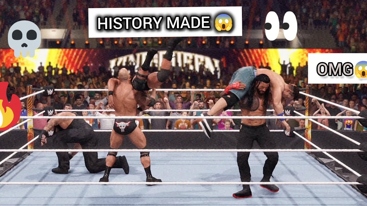 WWE History in One Ring! Rock vs Undertaker vs Roman Reigns vs John Cena vs Steve austin 😳🔥