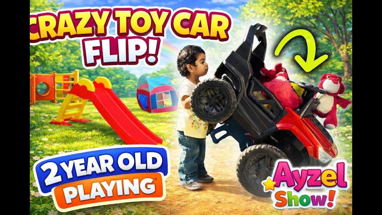 2 Year Old Toddler Playing with Toys & Funny Car Flip | Cute Girl Ayzel