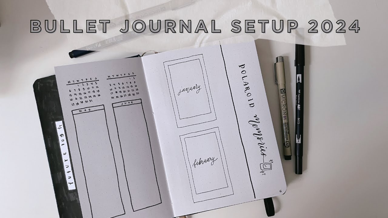 minimalist bullet journal setup 2024✨📓 | indonesia