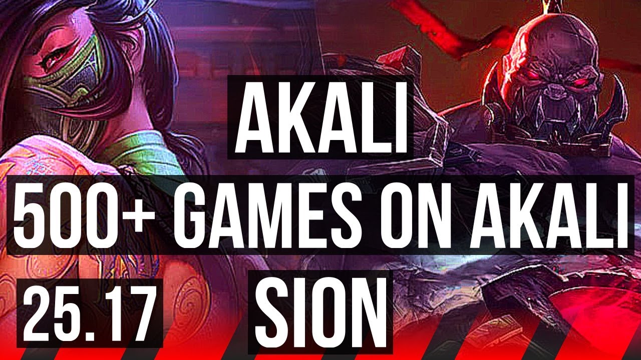 AKALI vs SION (TOP) | Quadra, 47k DMG, Godlike, 500+ games | EUW Challenger | 25.17