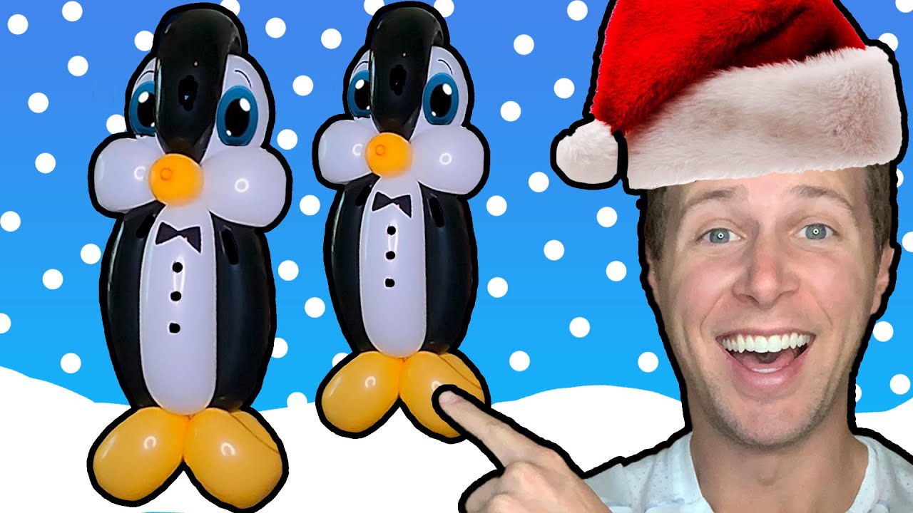 Как сделать пингвина из воздушных шаров — урок по скручиванию воздушных шаров