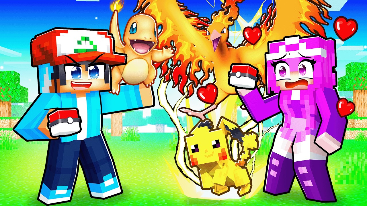 Having a OP POKEMON BATTLE vs My CRUSH in Minecraft...