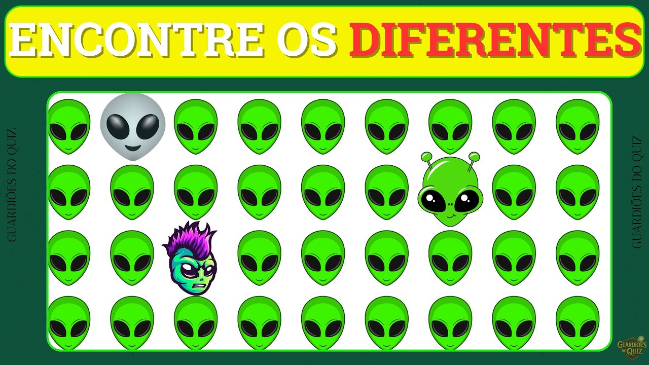 10 Desafios I Encontre o Diferente I Edição : Alien e a super Galáxia! Guardiões do Quiz🚀✨