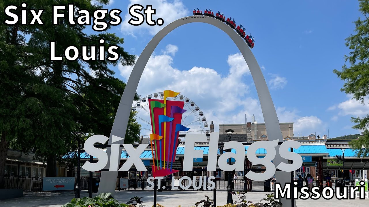 Six Flags St. Louis Amusement Park Tour - Eureka, Missouri - USA [4K]