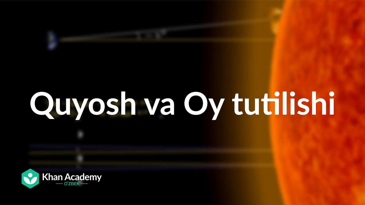 Quyosh va Oy tutilishi | Astronomiya