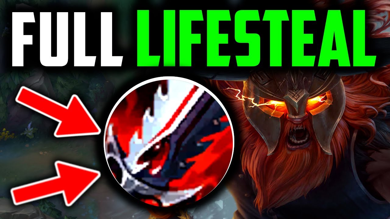 FULL LIFE STEAL OLAF INSTA HEALS! (75% LIFE STEAL BUILD) - Olaf League of Legends