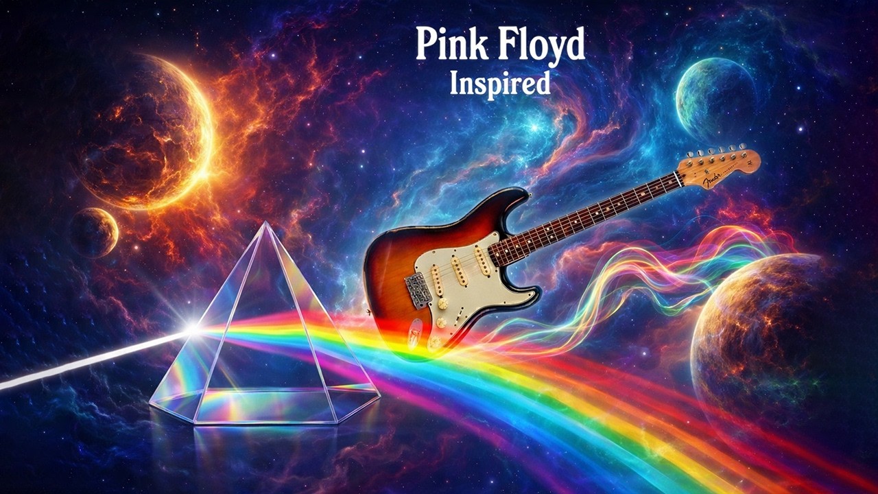Pink Floyd Inspired | Celestial Echoes: 3-Hour 'Crying' Guitar Prism Journey (NO AI)