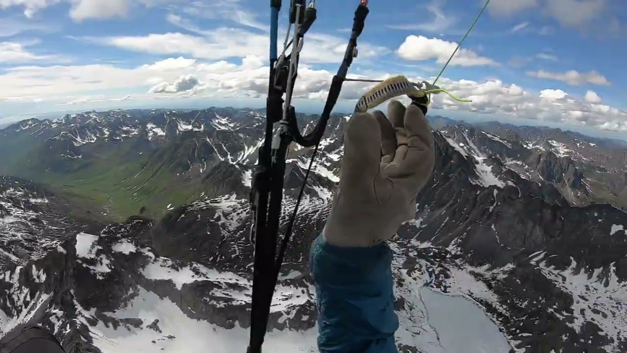 Paragliding the Bomber Glacier, Alaska