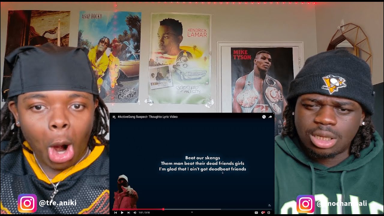 #ActiveGxng Suspect- Thoughts Lyric Video - REACTION