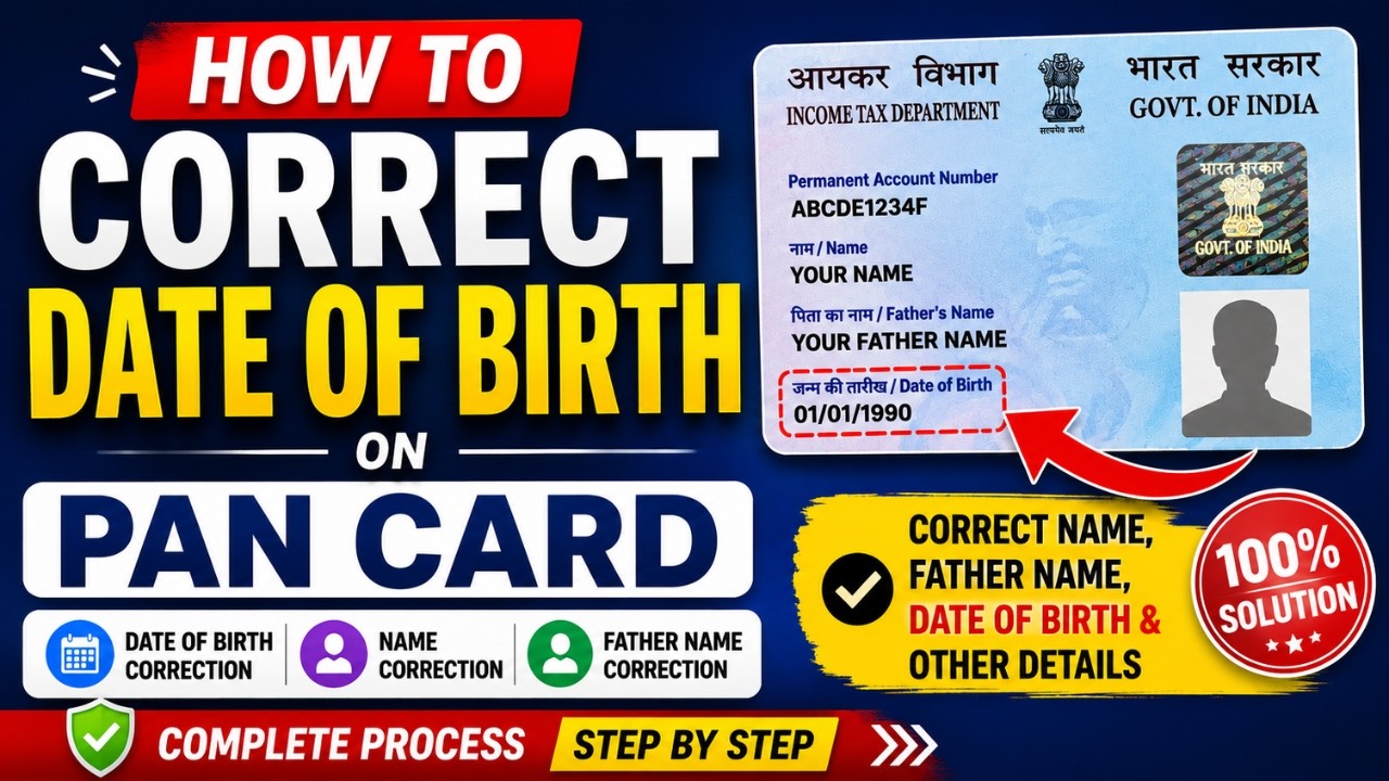 PAN Card Date of Birth Correction | Change DOB on PAN Card | PAN Card Correction Online | NSDL PAN |