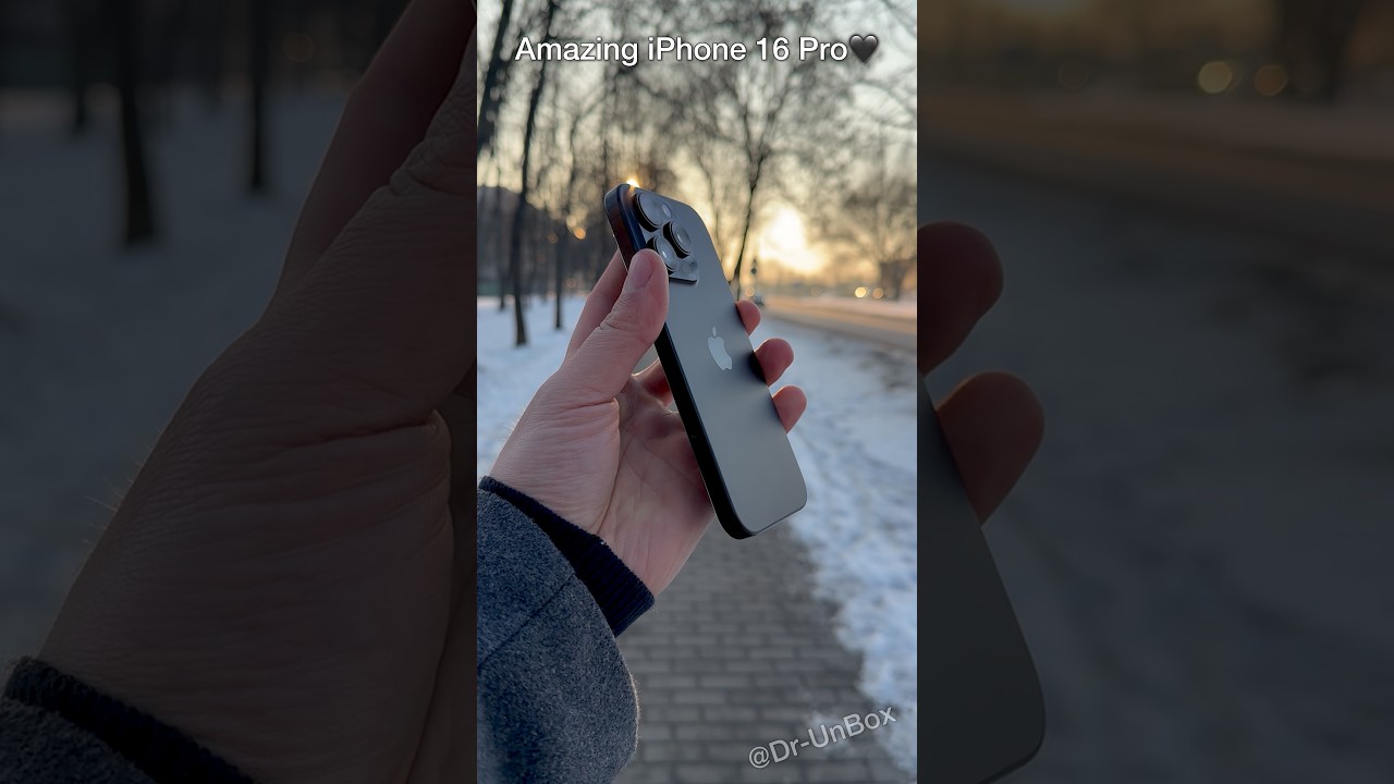 Amazing iPhone 16 Pro Black🖤in Winter 🥶 