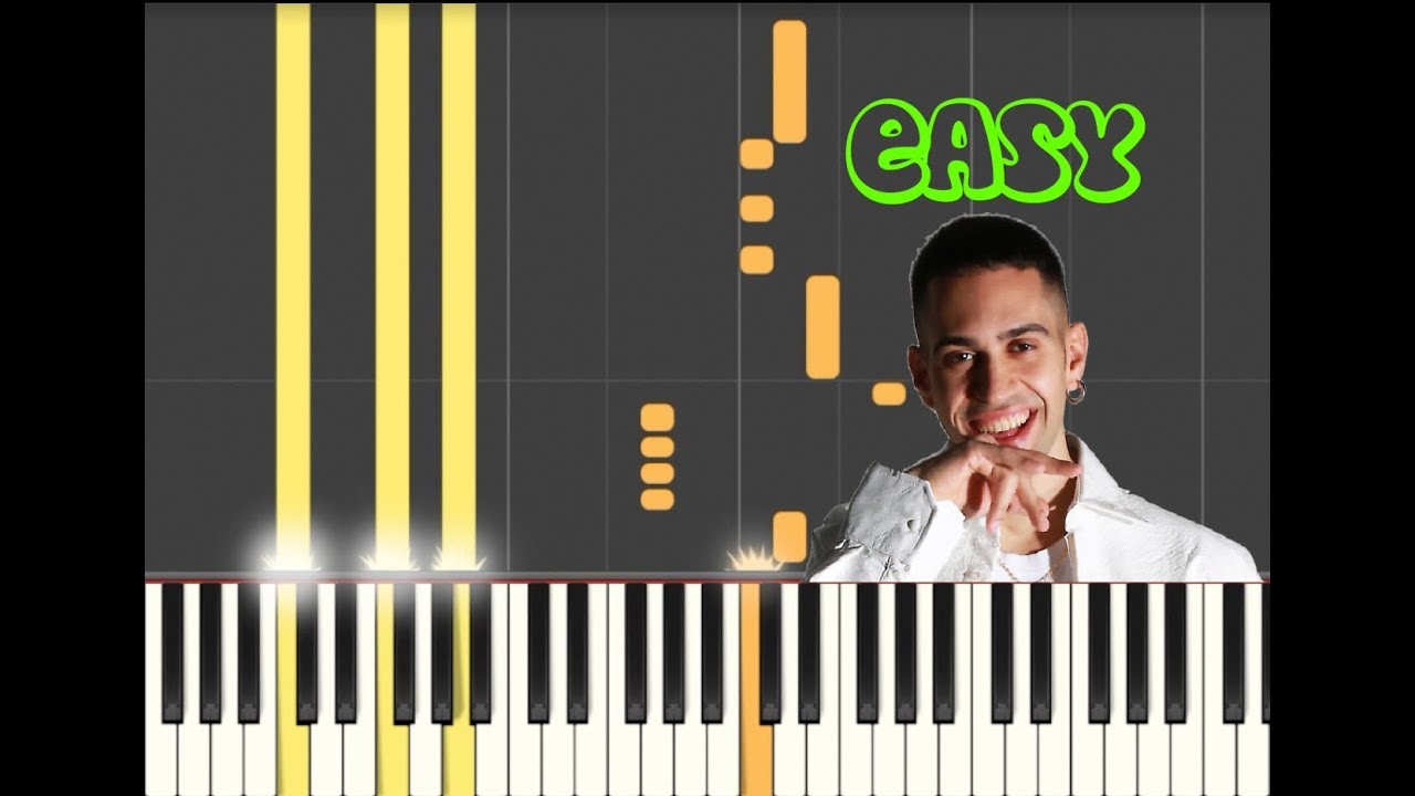 RAPIDE - MAHMOOD - EASY PIANO TUTORIAL - THE PLAN ON THE TUBE