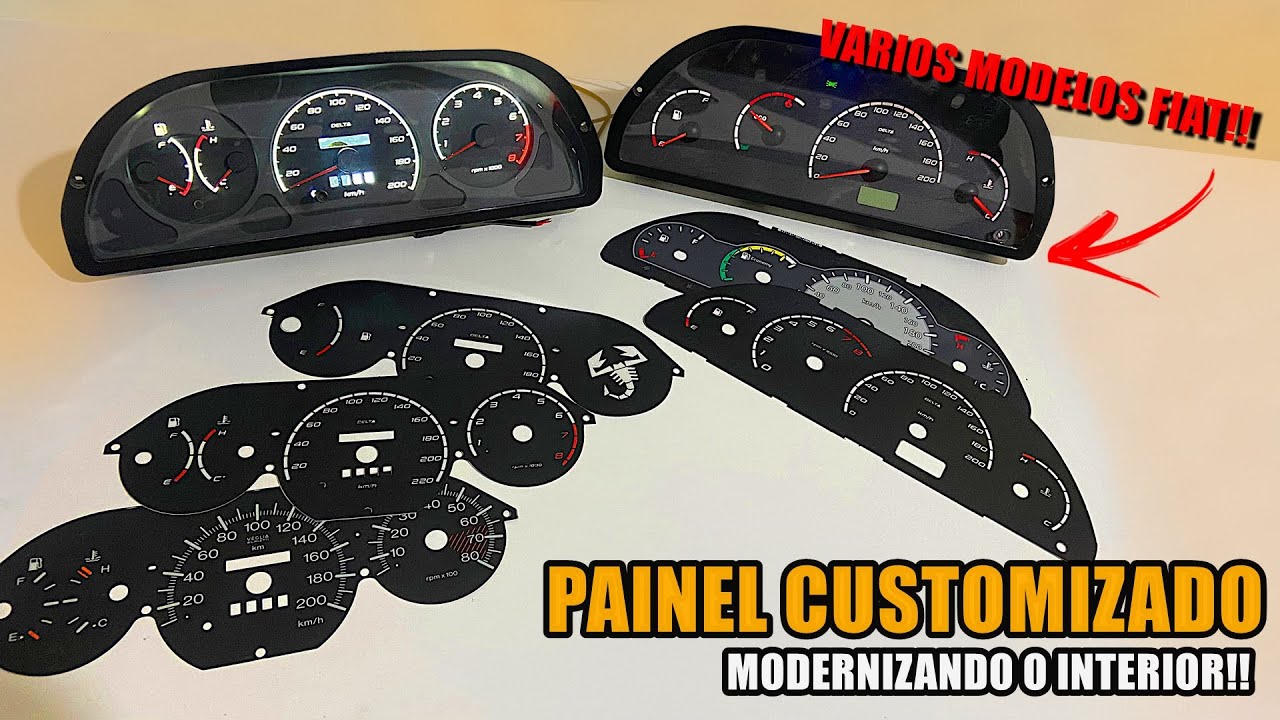 PAINEL DE INSTRUMENTOS CUSTOMIZADO PARA V&Aacute;RIOS MODELOS FIAT - ACETATO MODERNIZADO &Uacute;NICO - ANIMAL!!!