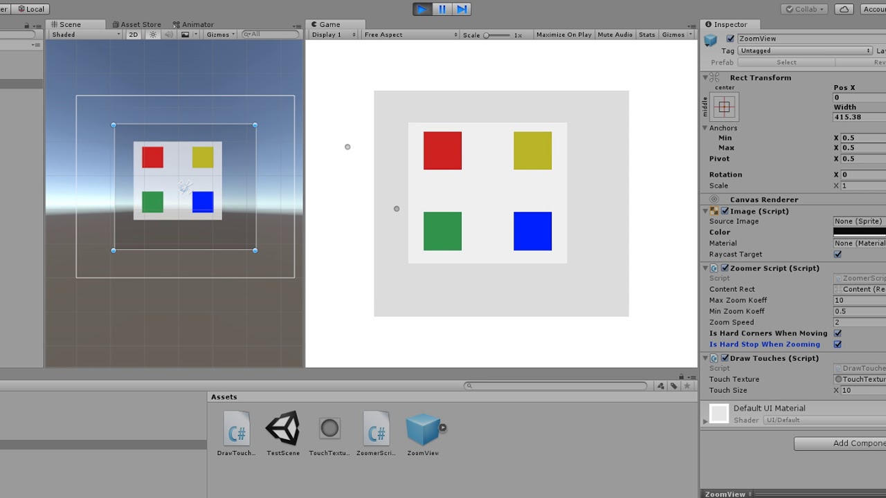 Unity UI Pinch To Zoom Asset