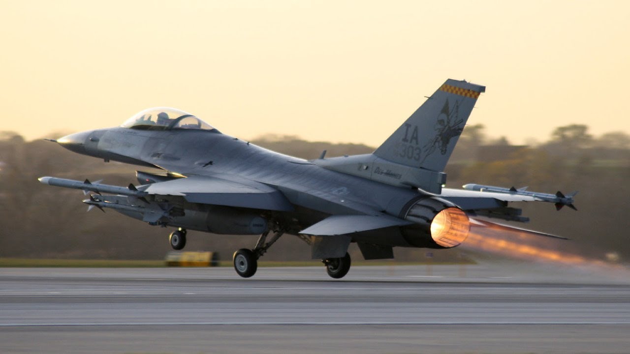 F-16 Сборник взлетов форсажной камеры