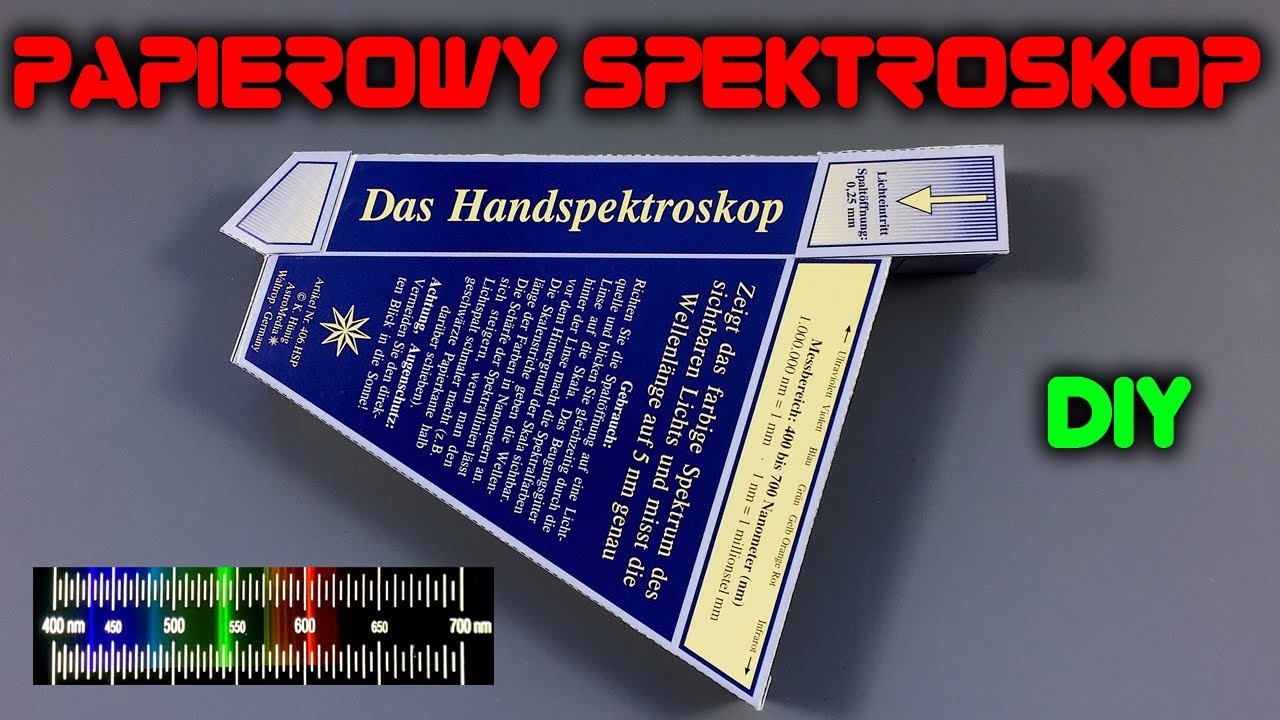 Ręczny spektroskop DIY za 38 zeta - LabFun