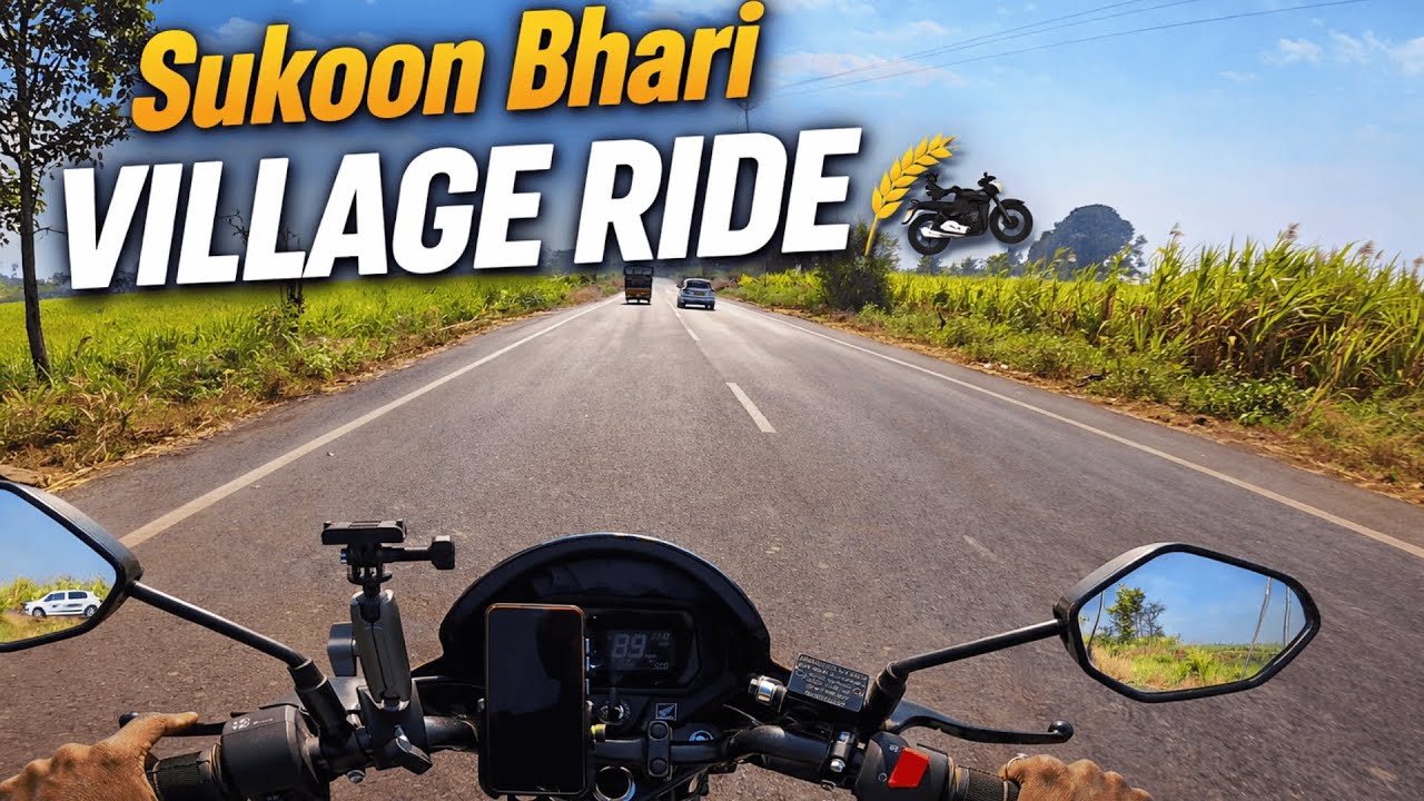 My Village Roads 🌾 | Sukoon Bhari Bike Ride 🏍️ | Pune To Hometown