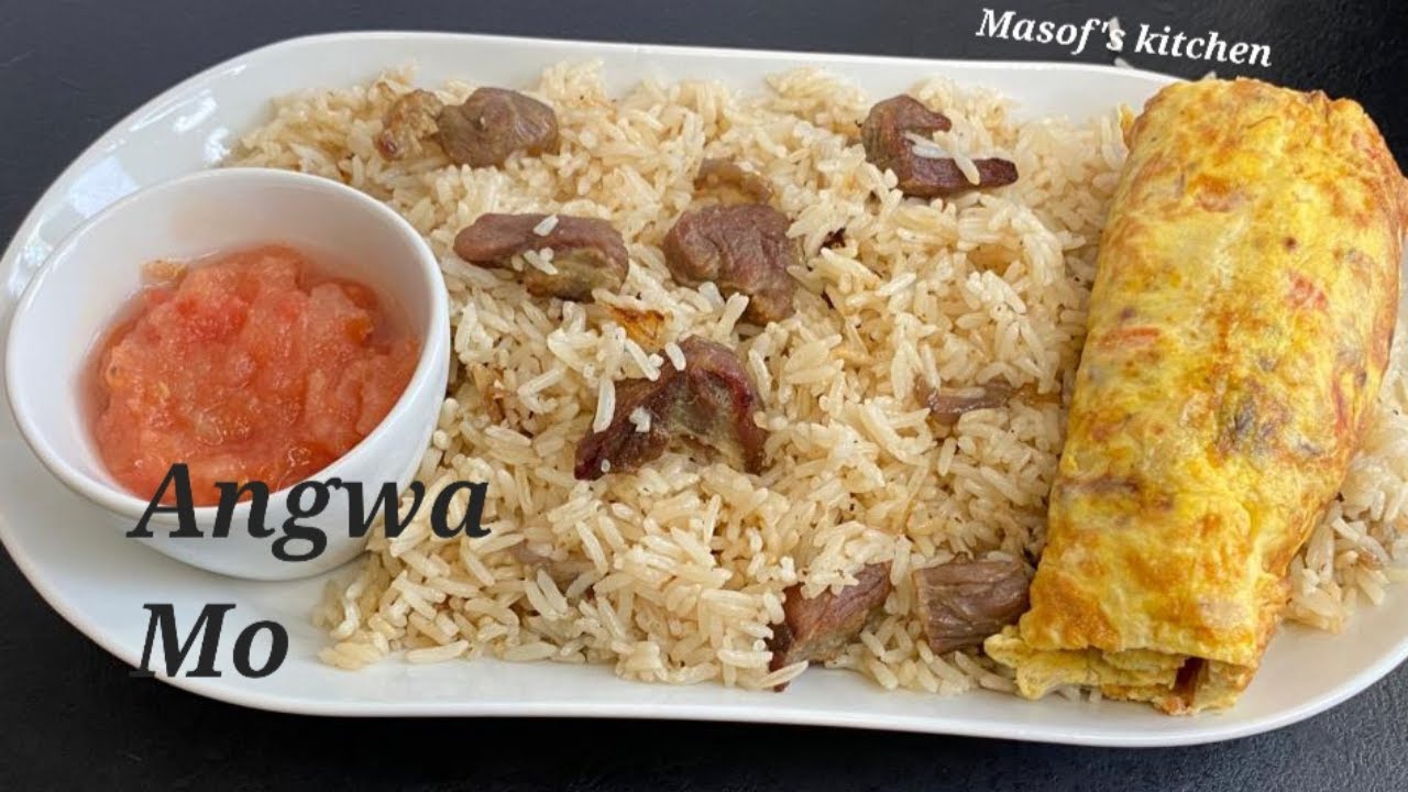 How To Make Ghana 🇬🇭 Oiled Rice//Easy And Simple Way To Make Angwa Mo//@MasofsKitchen
