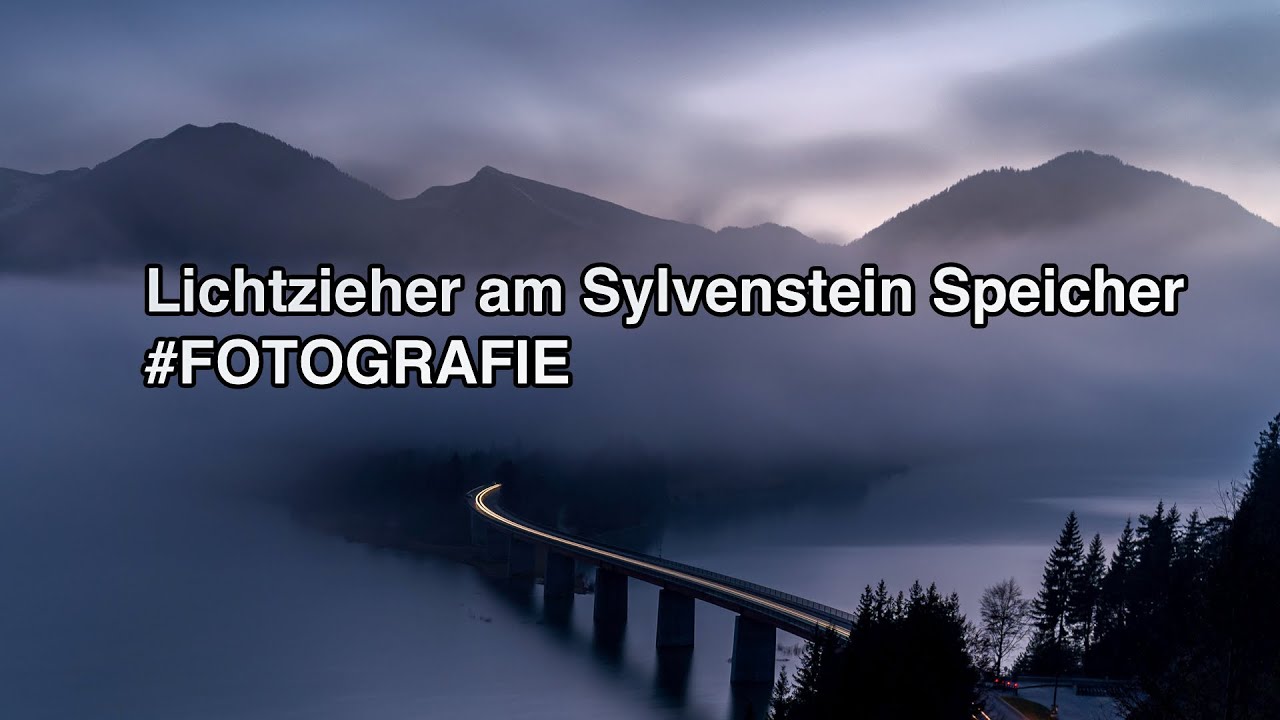 Fotografie am Sylvenstein See mit Lichtziehern