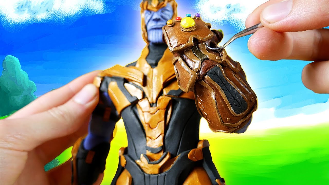 Making Thanos in POLYMER CLAY from FORTNITE