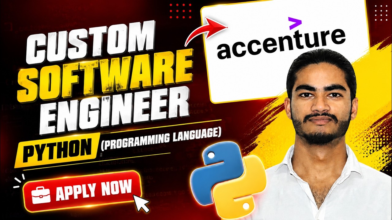 Accenture Hiring Custom Software Engineer (Python) | Freshers | Hyderabad | Python Developer | Apply