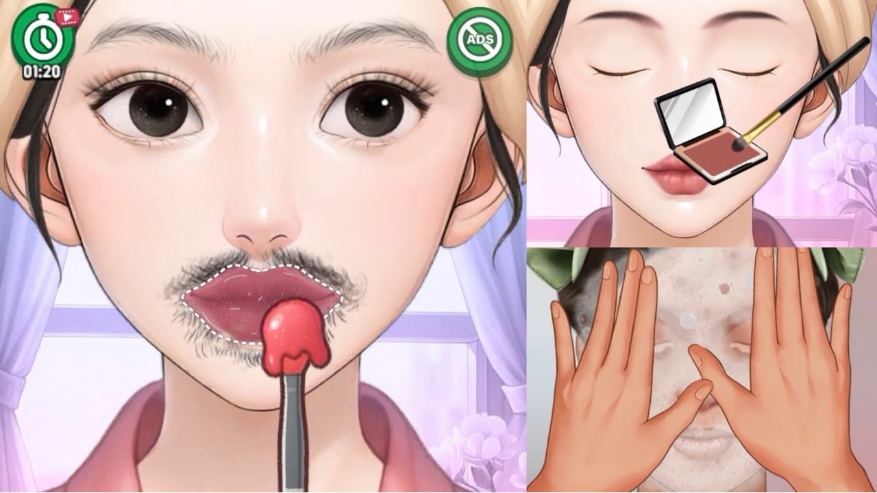 ASMR 🎧 Lip care, makeup tutorial animation 🫠🫠