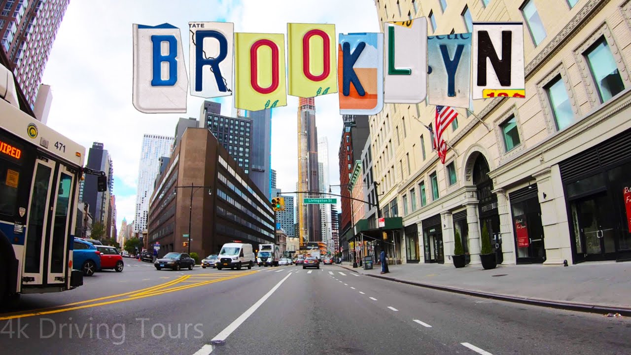 Brooklyn 4k - Driving Downtown - New York City, USA
