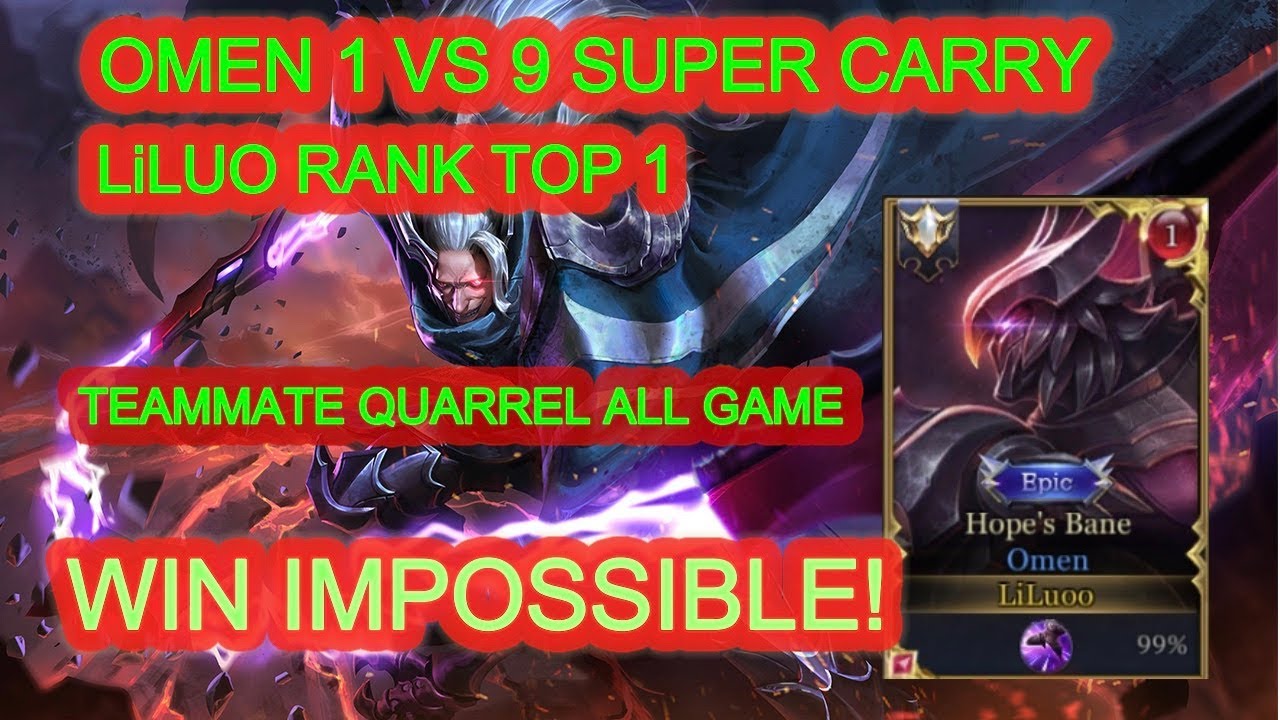 WIN IMPOSSIBLE! TOP1 BEST OMEN 1VS 9 MOST CRAZY SKILL ! ARENA OF VALOR  AOV / 펜타스톰 / ROV