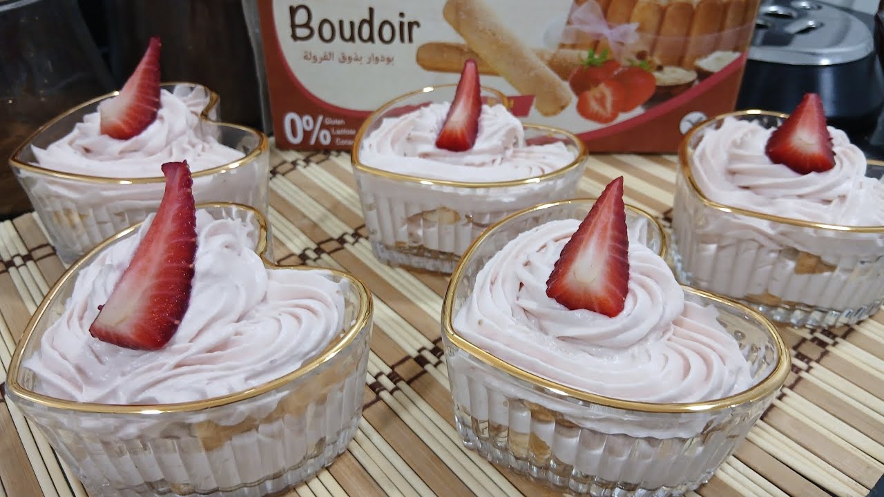 تحلية الفرولة بدون غلوتين🍓😋لسهراتكم الرمضانية