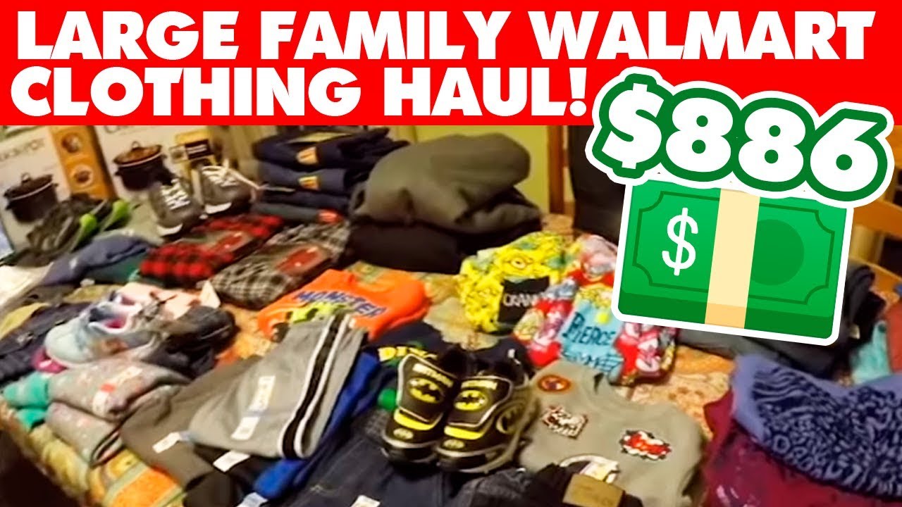 Large Family Walmart Clothing Haul | $886 Total Fall/Winter 2017 | Family of Ten
