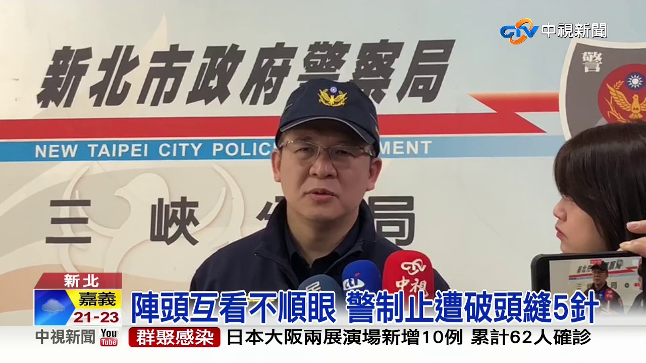 宮廟遶境陣頭爆衝突 警制止遭砸破頭│中視新聞 20200309