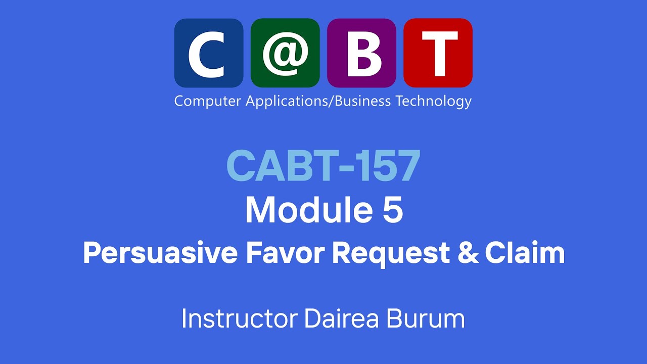 CABT 157: Persuasive Favor Request & Claim