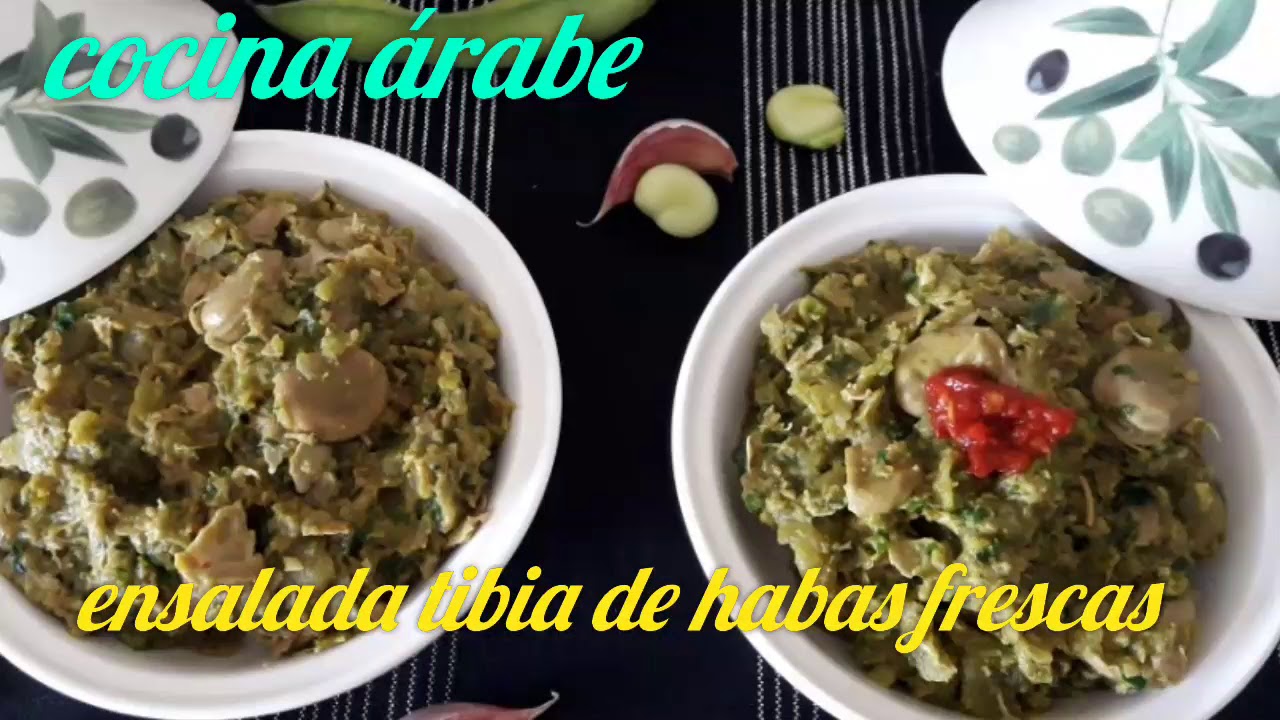 Ensalada tibia de habas tiernas