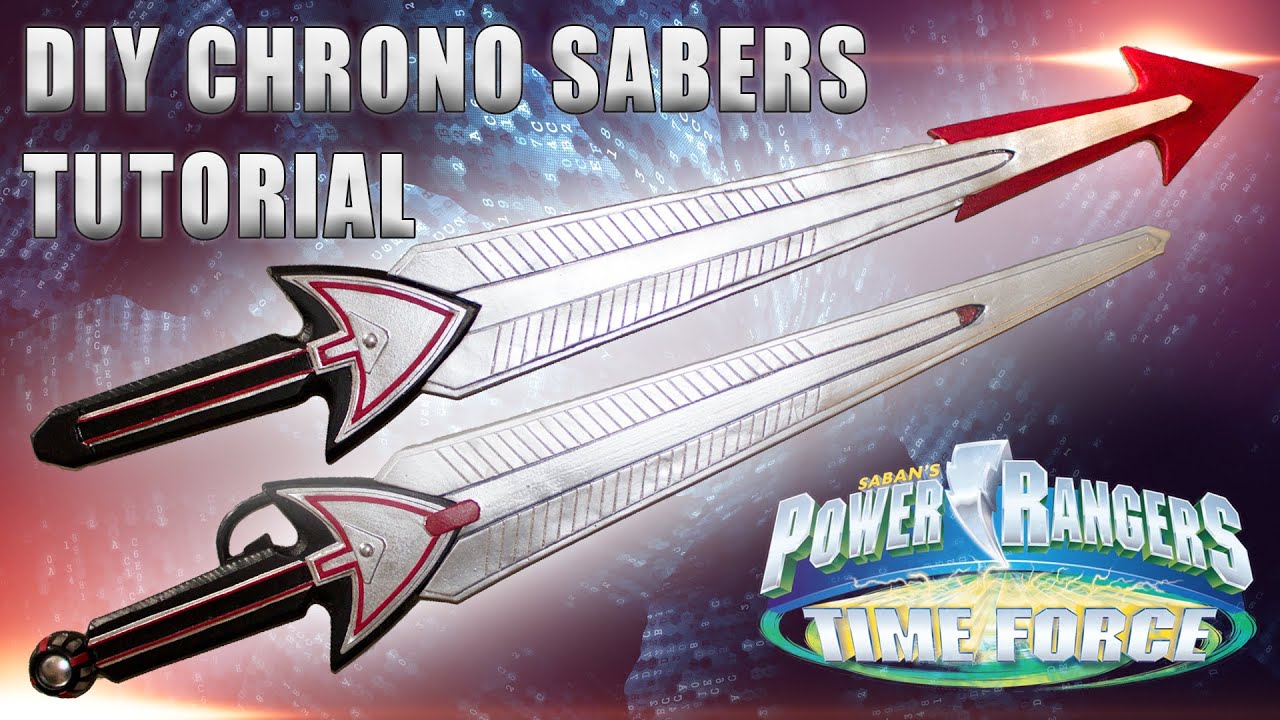 *english* DIY POWER RANGERS CHRONO SABERS / TIME FORCE TUTORIAL