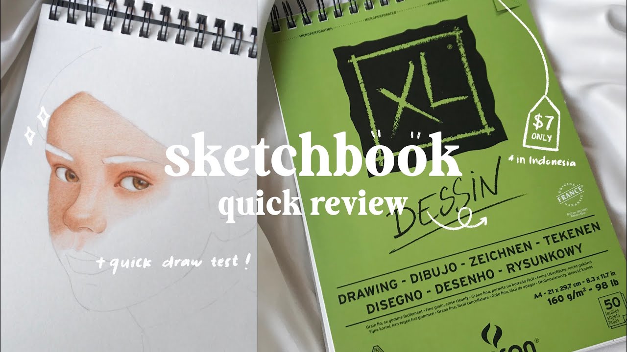 draw with me and a quick review : canson XL dessin sketchbook or drawing pad (160 gsm) 🛒