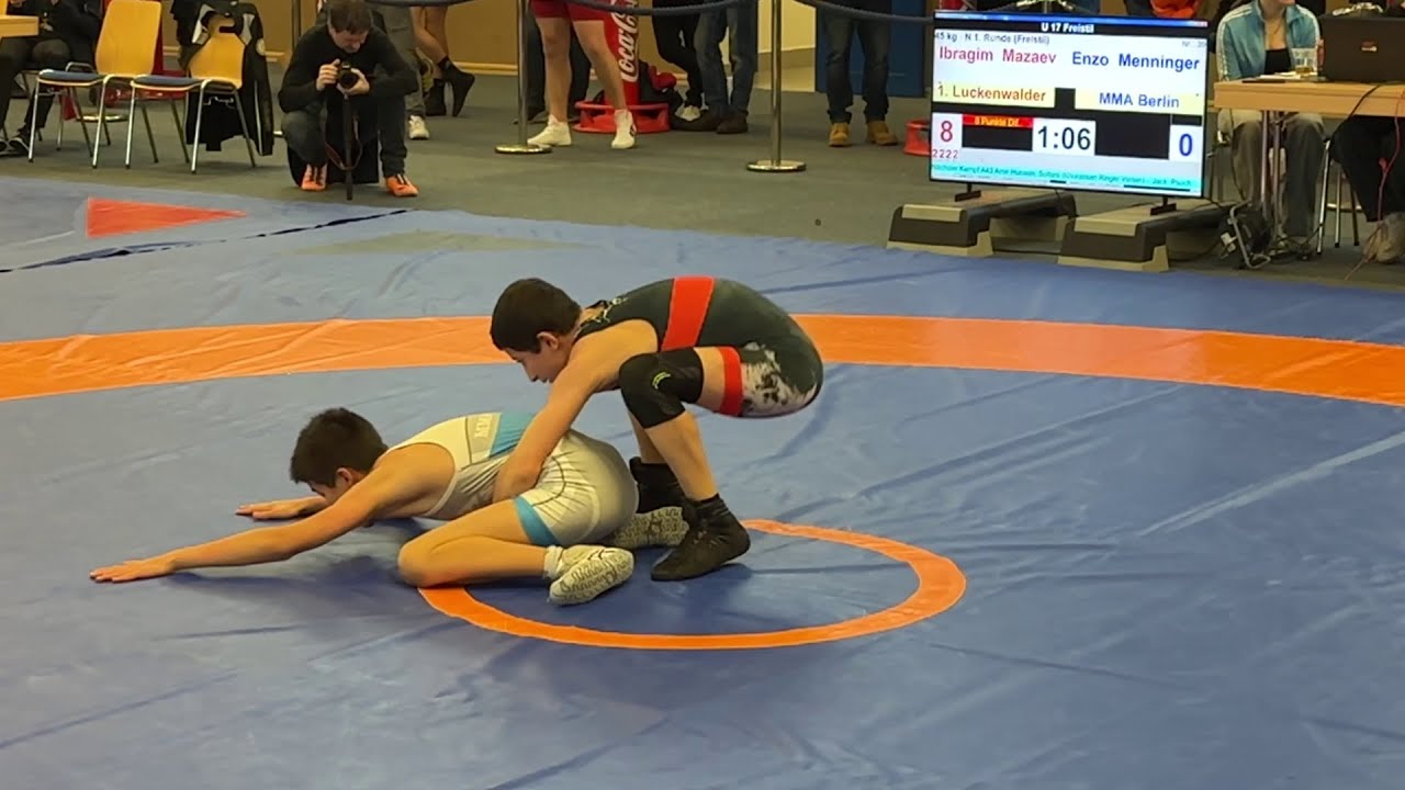 Wrestling / Ringen MDM 2025, Luckenwalde, U17, 45 kg, Freestyle, Mazaev - Menninger
